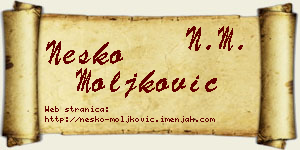 Neško Moljković vizit kartica
